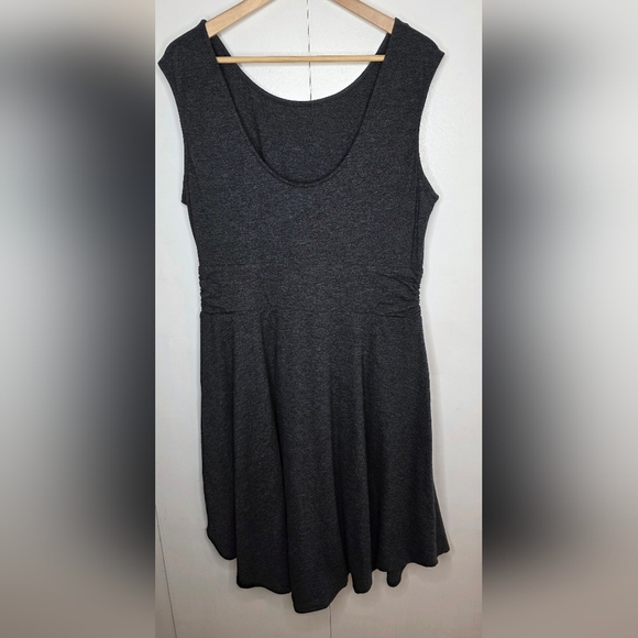 Prana Charcoal Midi Dress Xl Cotton Blend, All Seasons - Picture 10 of 12